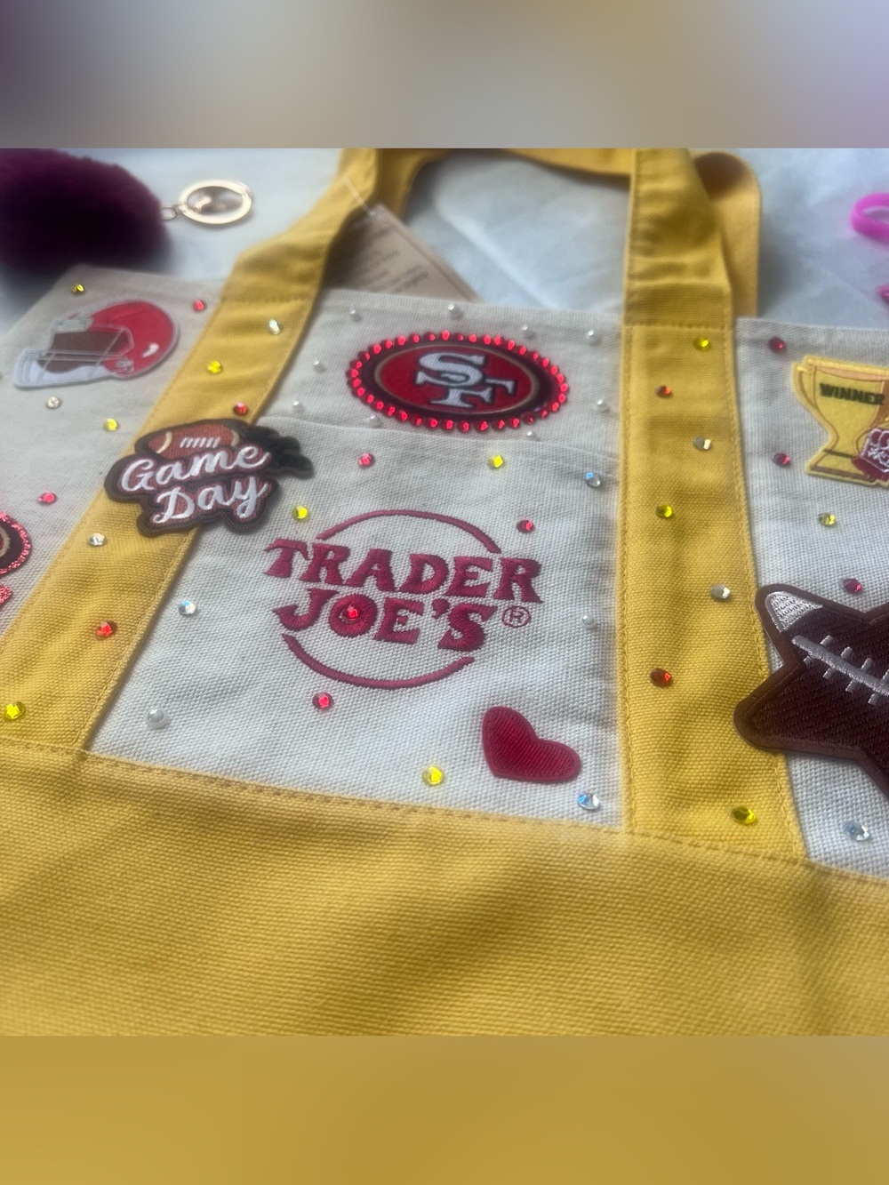San Francisco 49ers Custom Trader Joe’s Mini Canvas Tote Bag Football Sports NFL